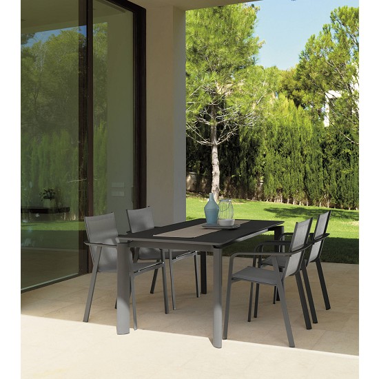 Tavolo Pranzo Alluminio Allungabile 160/215 Milocollection