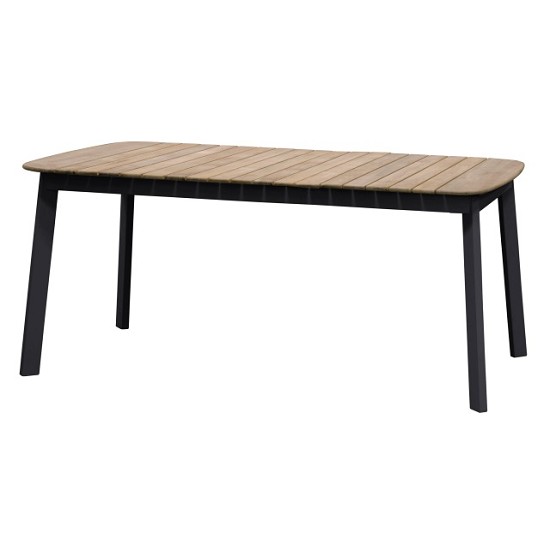 Tavolo rettangolare con piano in teak 166x100