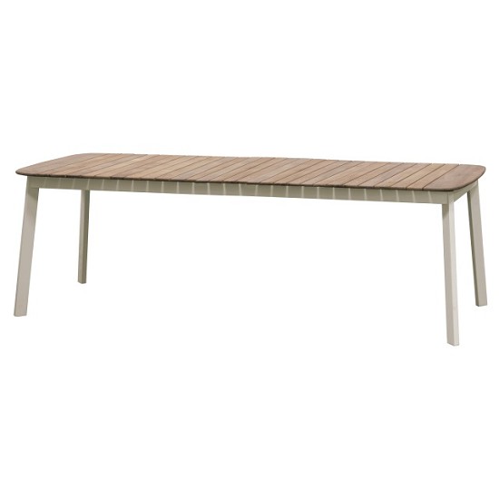 Tavolo allungabile Shine con piano in teak