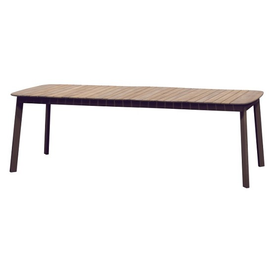 Tavolo allungabile Shine con piano in teak