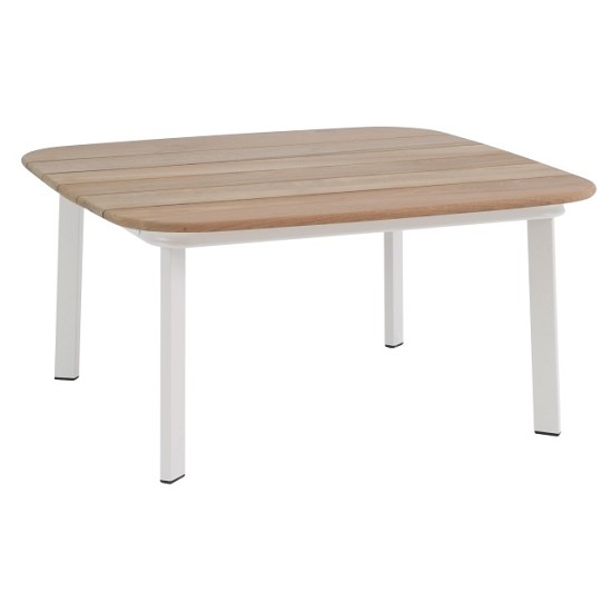 Tavolo basso Shine con piano in teak