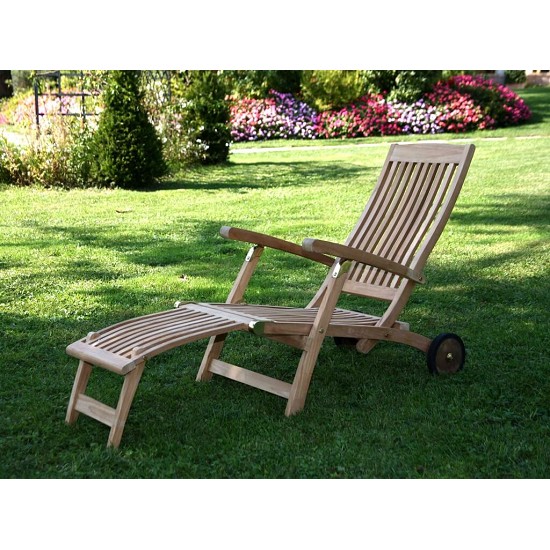 Chaise Longue In Teak